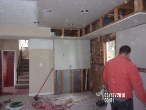 New drywall in a Maryland foreclosed home