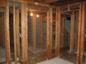 Basement gutted in a Maryland foreclosed home
