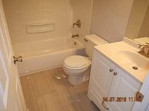 New bathroom in a Maryland foreclosed home