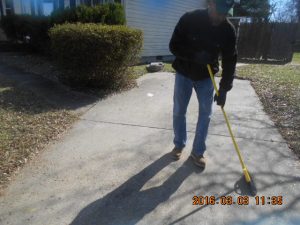 Initial lawn service in a Maryland foreclosed home