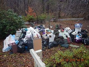 Trash out at a Maryland foreclosed home