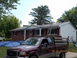 Roof repair in a Maryland foreclosed home