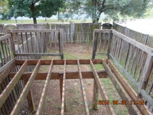 Deck repair in a Maryland foreclosed home