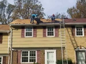 Emergency roof repair in Maryland foreclosed home